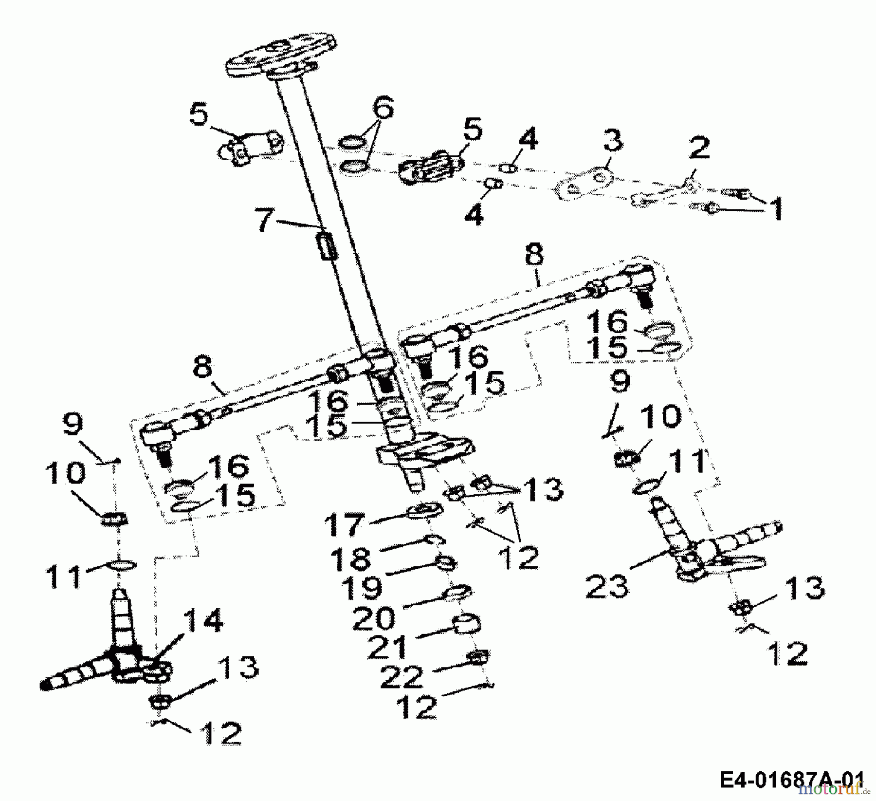  Cub Cadet Quads SP 50 36AA112-603  (2006) Steering, Pivot bar