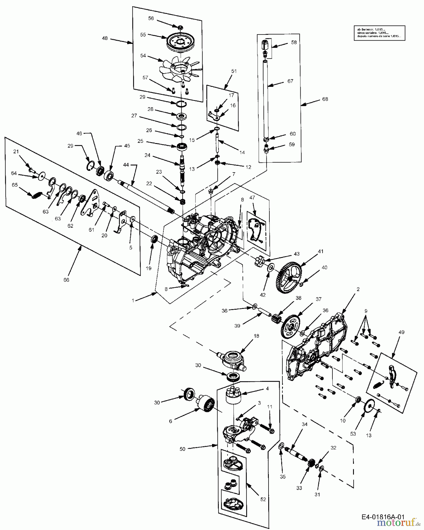  Cub Cadet Zero Turn RZT 50 17AA5D7P603  (2006) Hydrostatic gearbox right hand