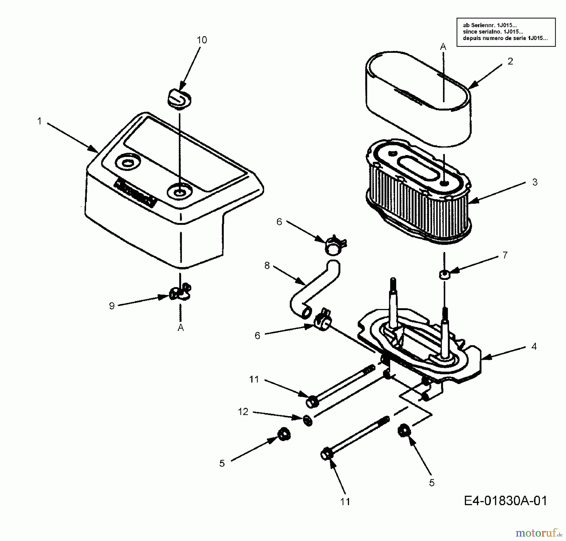  Cub Cadet Zero Turn RZT 50 17AA5D7P603  (2006) Air cleaner