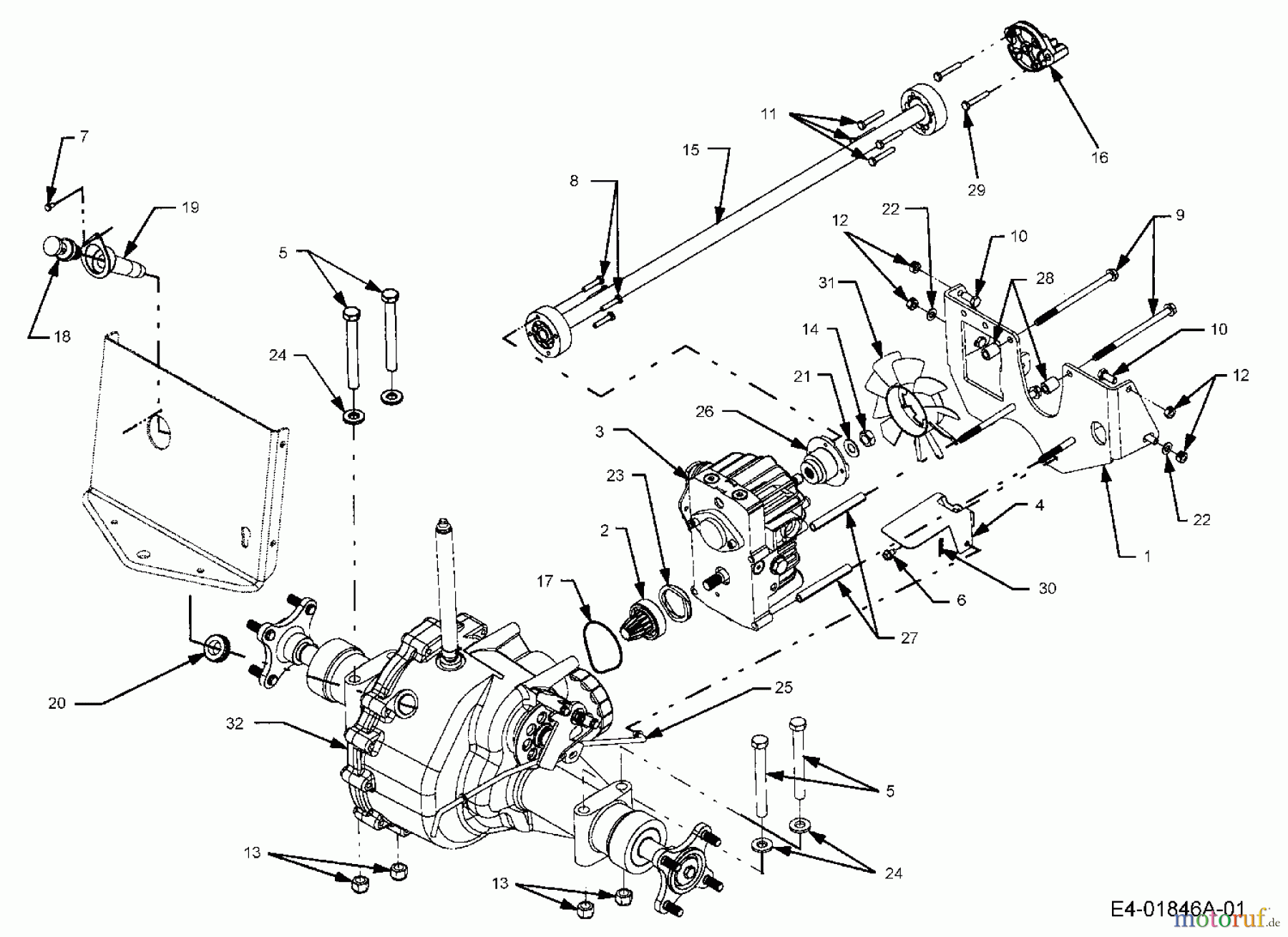  Cub Cadet Garden tractors HDS 2205 14A-2D7-603  (2005) Gearbox, Hydrostatic gearbox