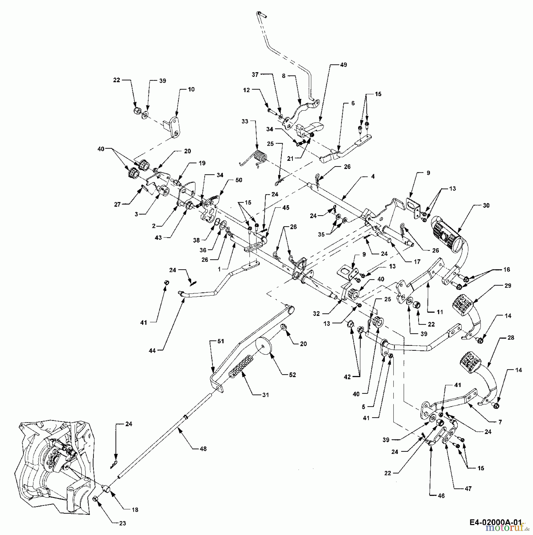  Cub Cadet Garden tractors HDS 3200 14A-652-603  (2001) Pedals