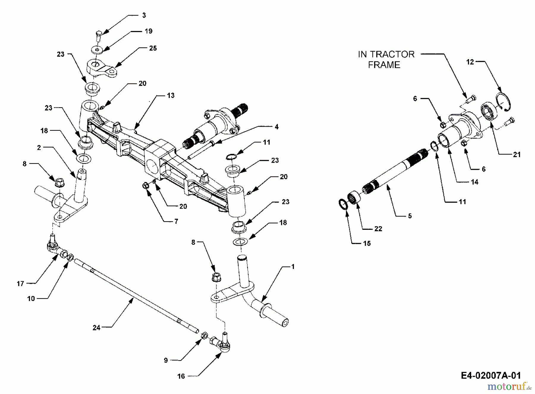  Cub Cadet Garden tractors HDS 3200 14A-652-603  (2001) Front axle