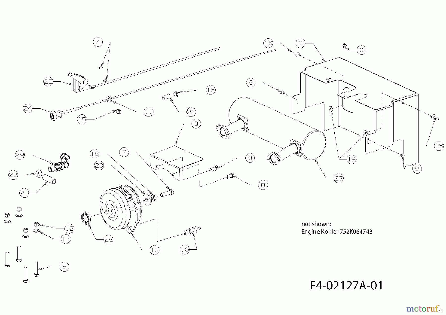  Cub Cadet Garden tractors HDS 2205 14A-2D7-603  (2008) Engine accessories