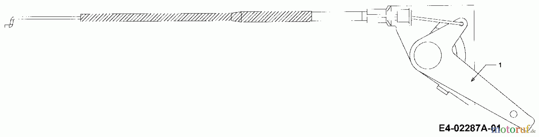  Cub Cadet Lawn tractors CC 1527 13A-241G603  (2003) Throttle Cable to 08.03.2003