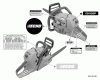 Echo CS-550P - Chainsaw, S/N: C14113001001 - C14113999999 Ricambi Labels