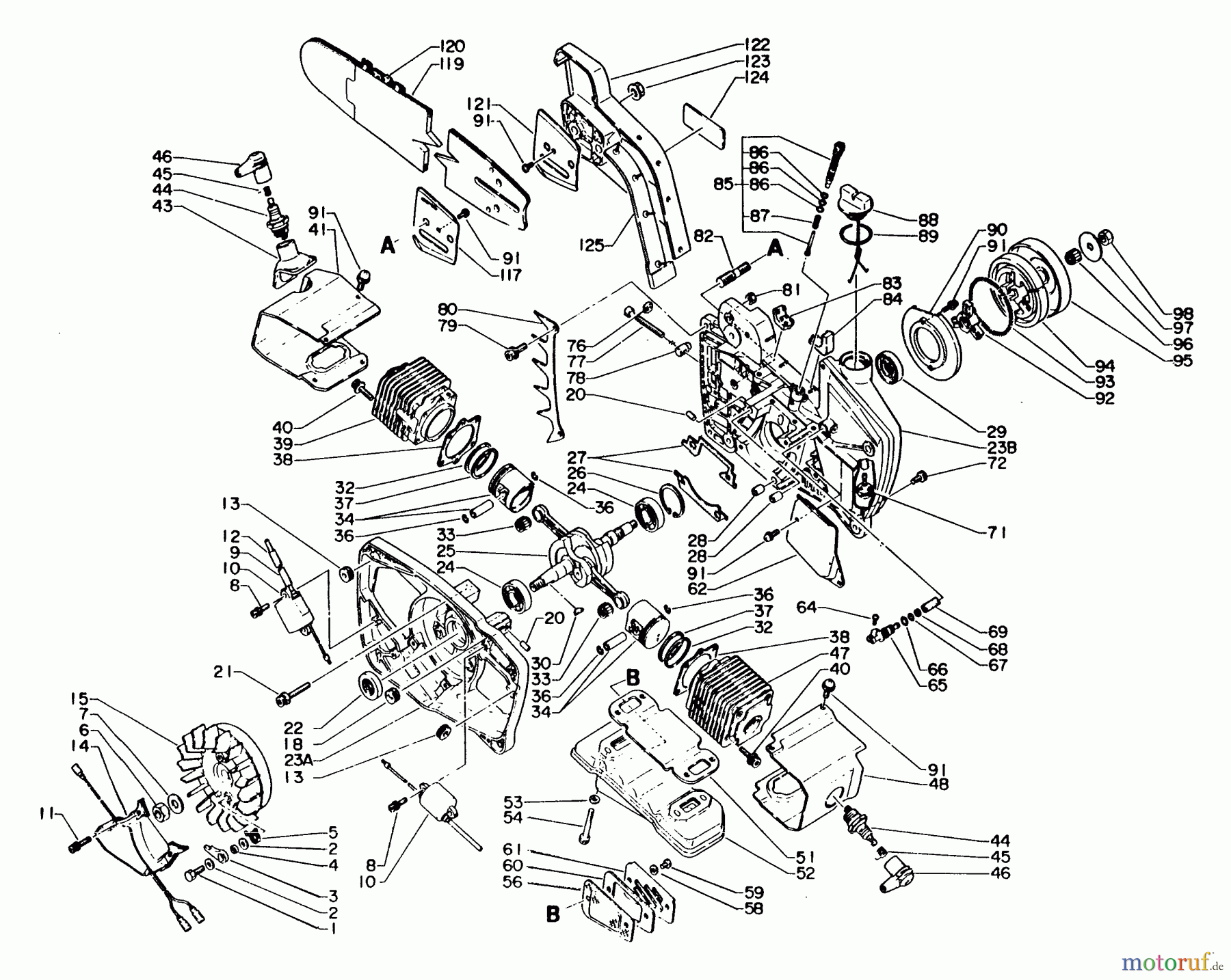 Echo Sägen, Kettensägen CST-610EVL - Echo Chainsaw Engine,Exhaust,Ignition,Clutch,Oiler Automatic,Crankcase,Cutting Attach