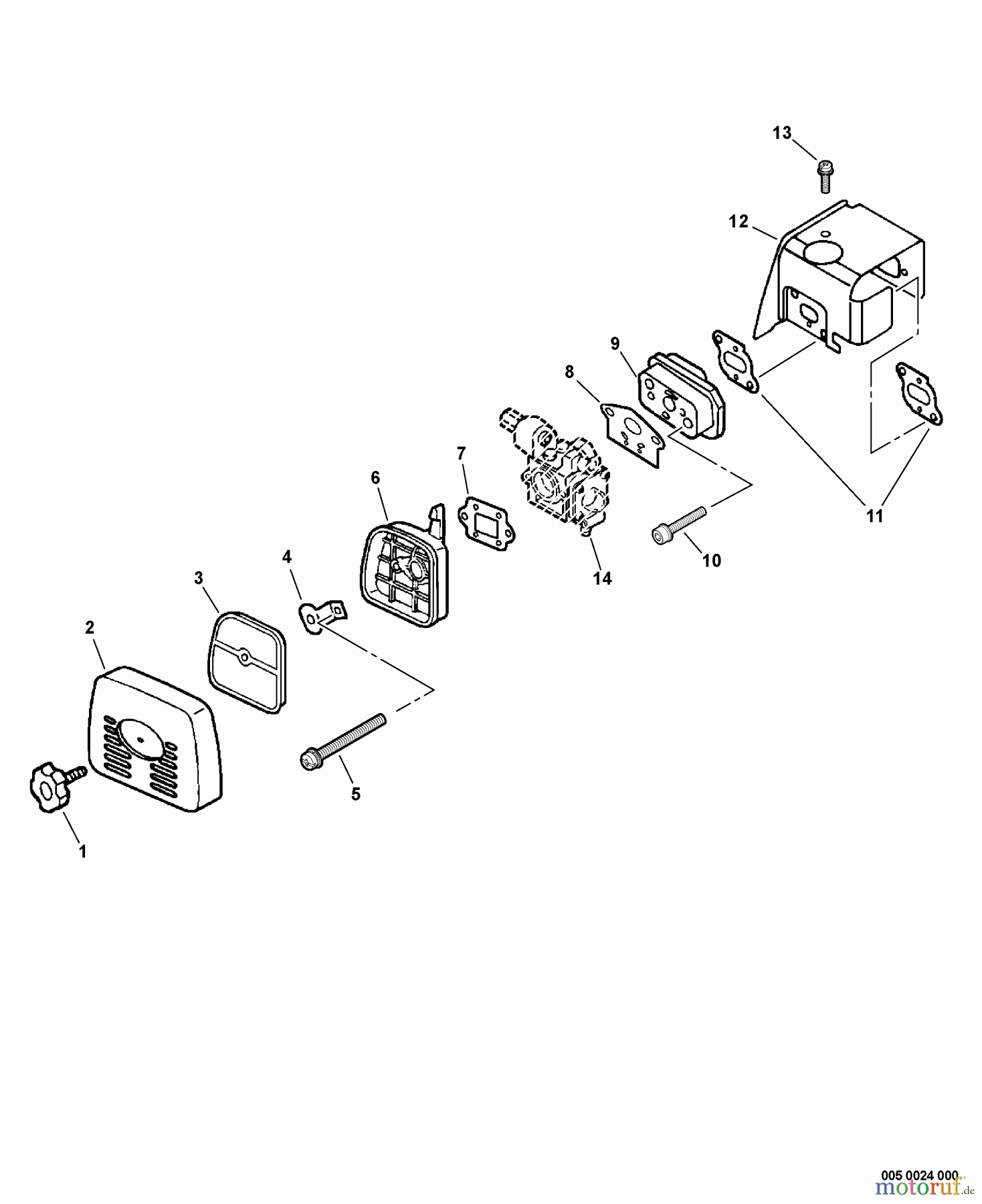  Echo Bläser / Sauger / Häcksler / Mulchgeräte	 PB-231LN - Echo Hand Held Blower, S/N: P05711001001 - P05711999999 Intake, Cylinder Cover