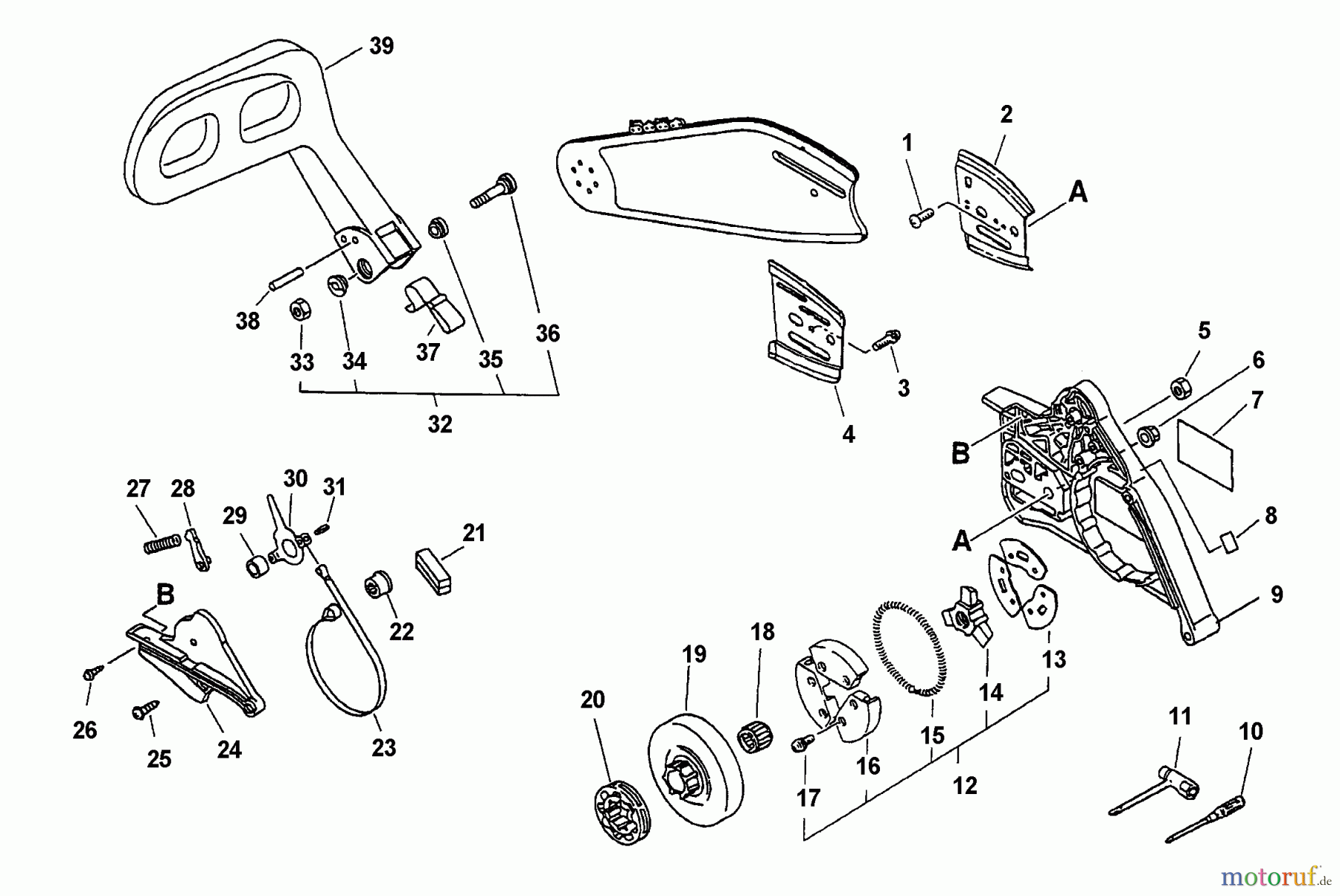  Echo Rettungssäge QV-6700  Clutch Asy, Cutting Attachment, Chainbrake