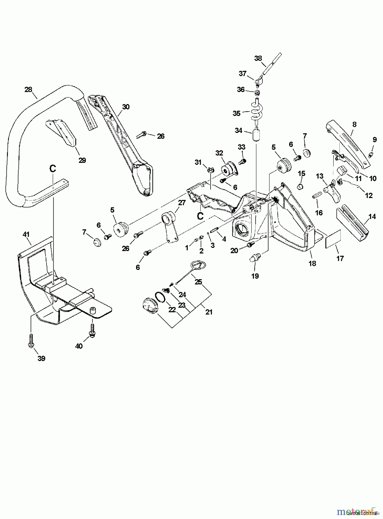 Echo Rettungssäge QV-8000  Handles, Throttle Control, Fuel System