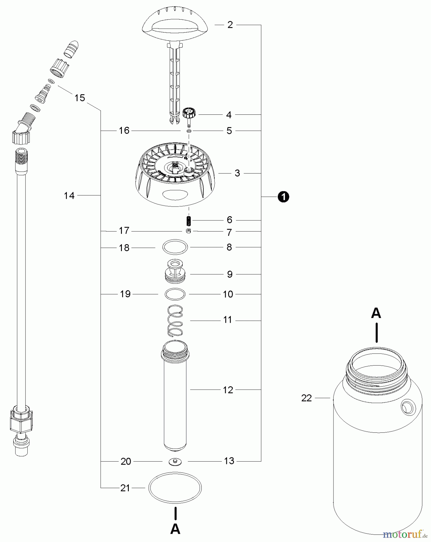  Echo Pflanzenschutzspritzen MS-30H - Echo Manual Sprayer, S/N: MSP10001001 - MSP10999999 Pump