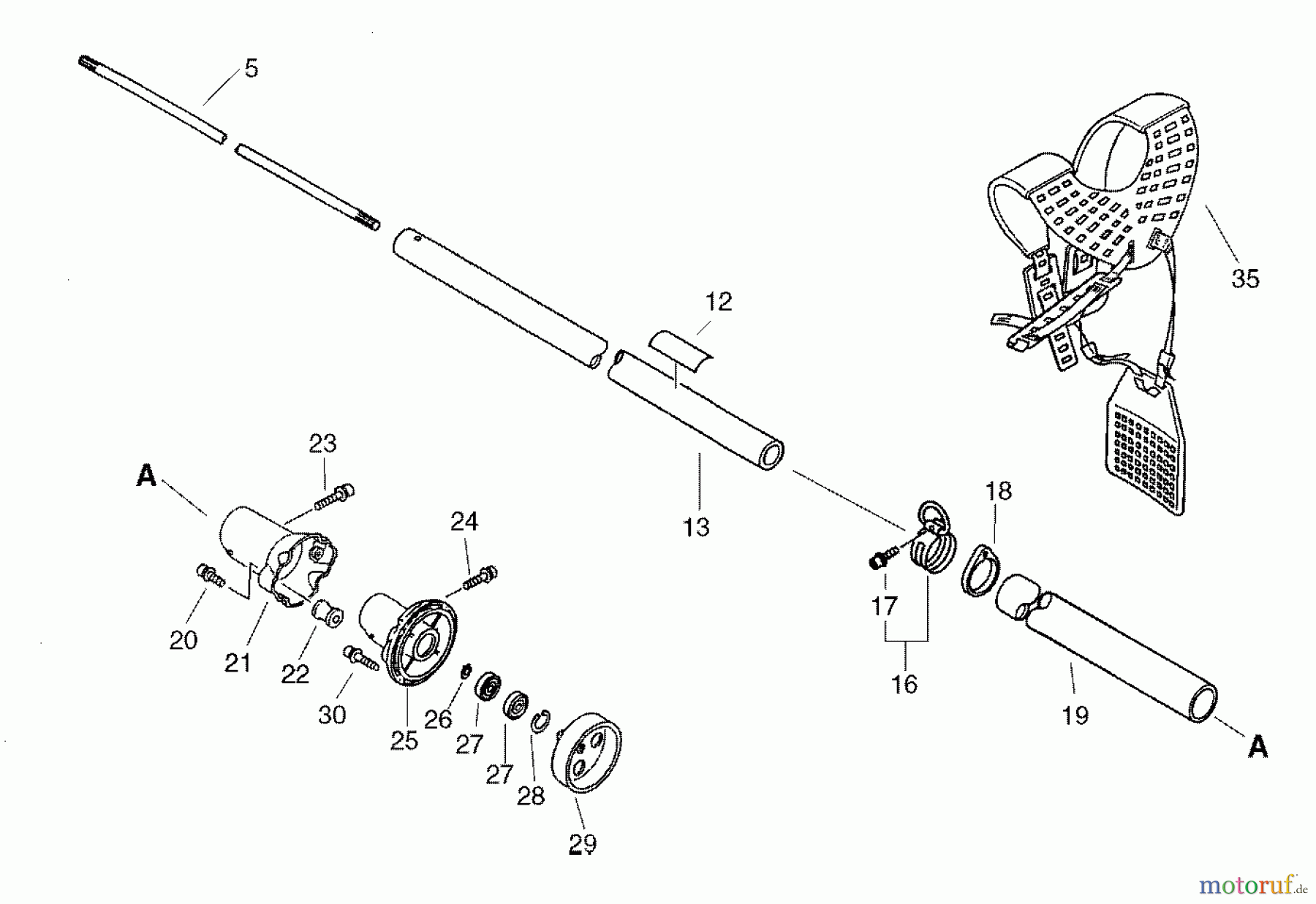  Echo Trimmer, Faden / Bürste CLS-4610 - Echo Clearing Saw Pipe, Harness