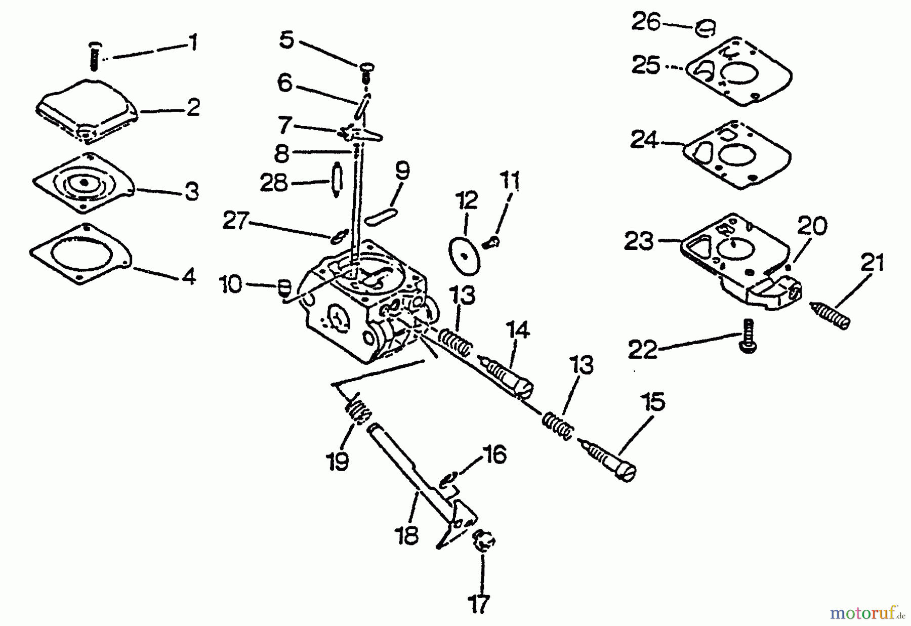  Echo Trimmer, Faden / Bürste GT-2103 - Echo String Trimmer, S/N:001001 - 031001 Carburetor