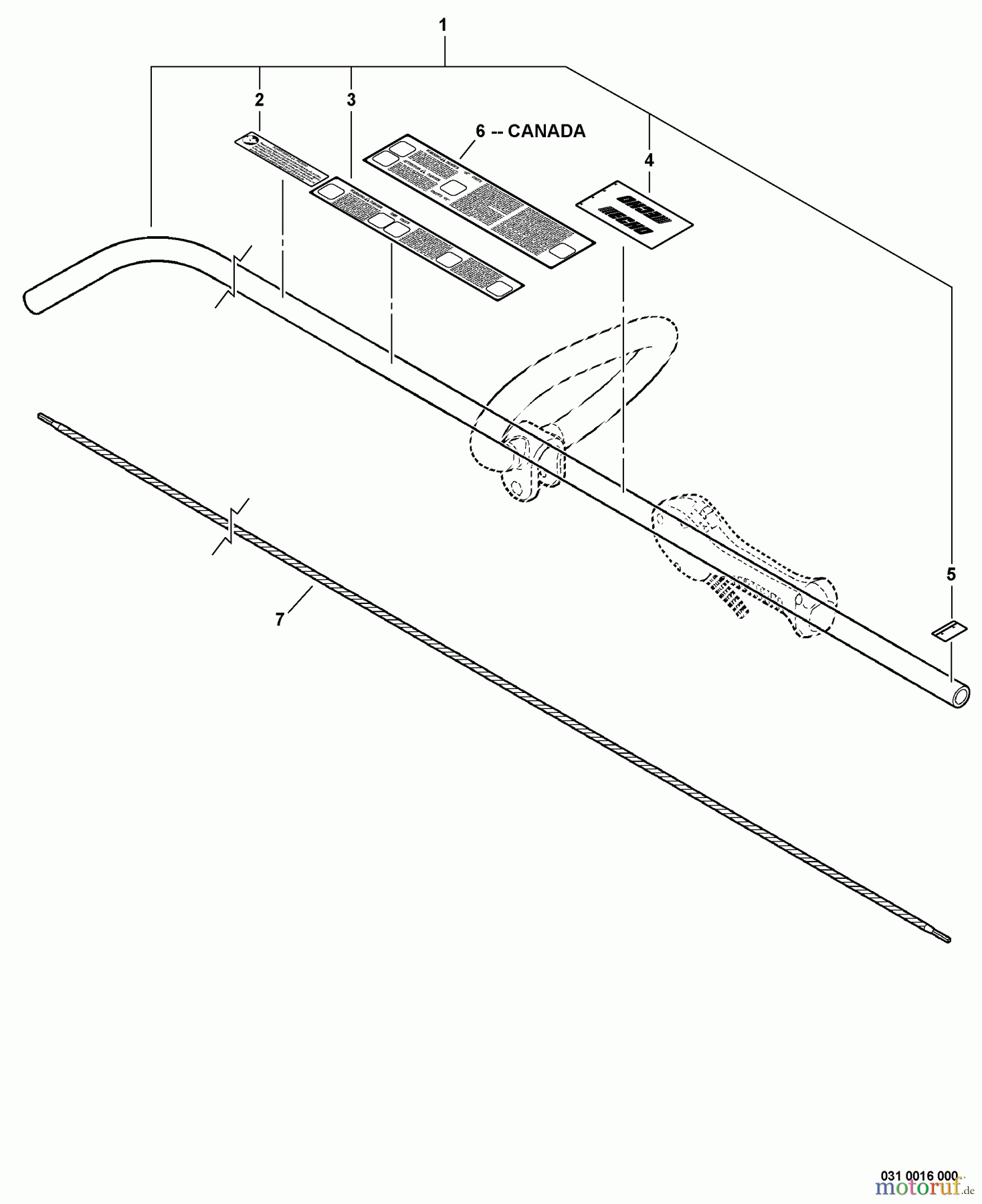 Echo Trimmer, Faden / Bürste GT-251E - Echo String Trimmer, S/N:08001001 - 08999999 Main Pipe, Flexible Driveshaft