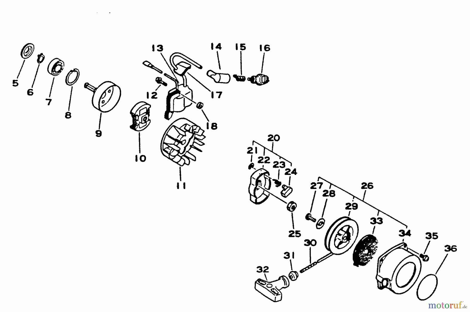 Echo Trimmer, Faden / Bürste SRM-1500 - Echo String Trimmer Clutch, Ignition, Starter