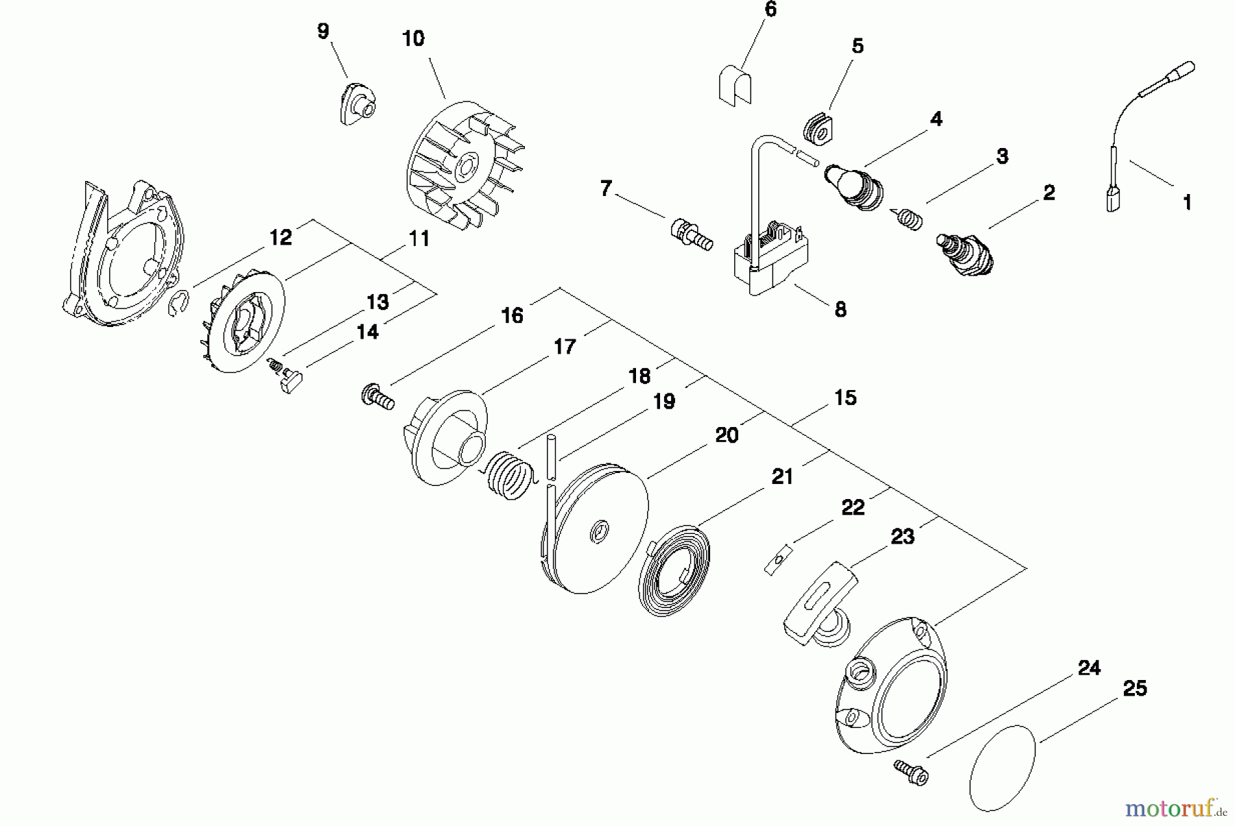  Echo Bläser / Sauger / Häcksler / Mulchgeräte	 PB-265LN - Echo Blower/Vacuums, S/N: P38426001001 - P38426999999 Flywheel, Ignition, Starter