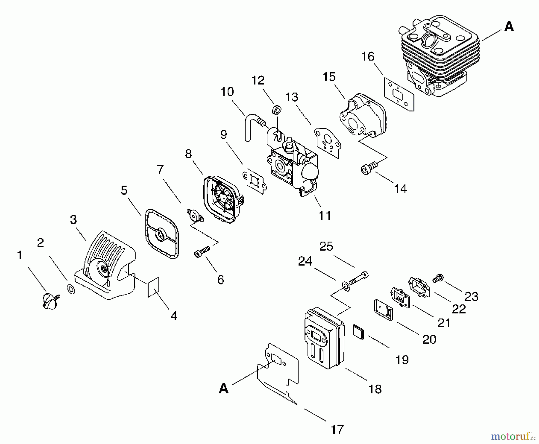 Echo Bläser / Sauger / Häcksler / Mulchgeräte PB-265LN - Echo Blower/Vacuums, S/N: P38426001001 - P38426999999 Intake, Exhaust