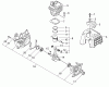 Echo SRM-270U - String Trimmer/Brush Cutter, S/N: S52520001001 - S52520999999 Ricambi Cylinder, Piston, Crankcase, Engine Cover