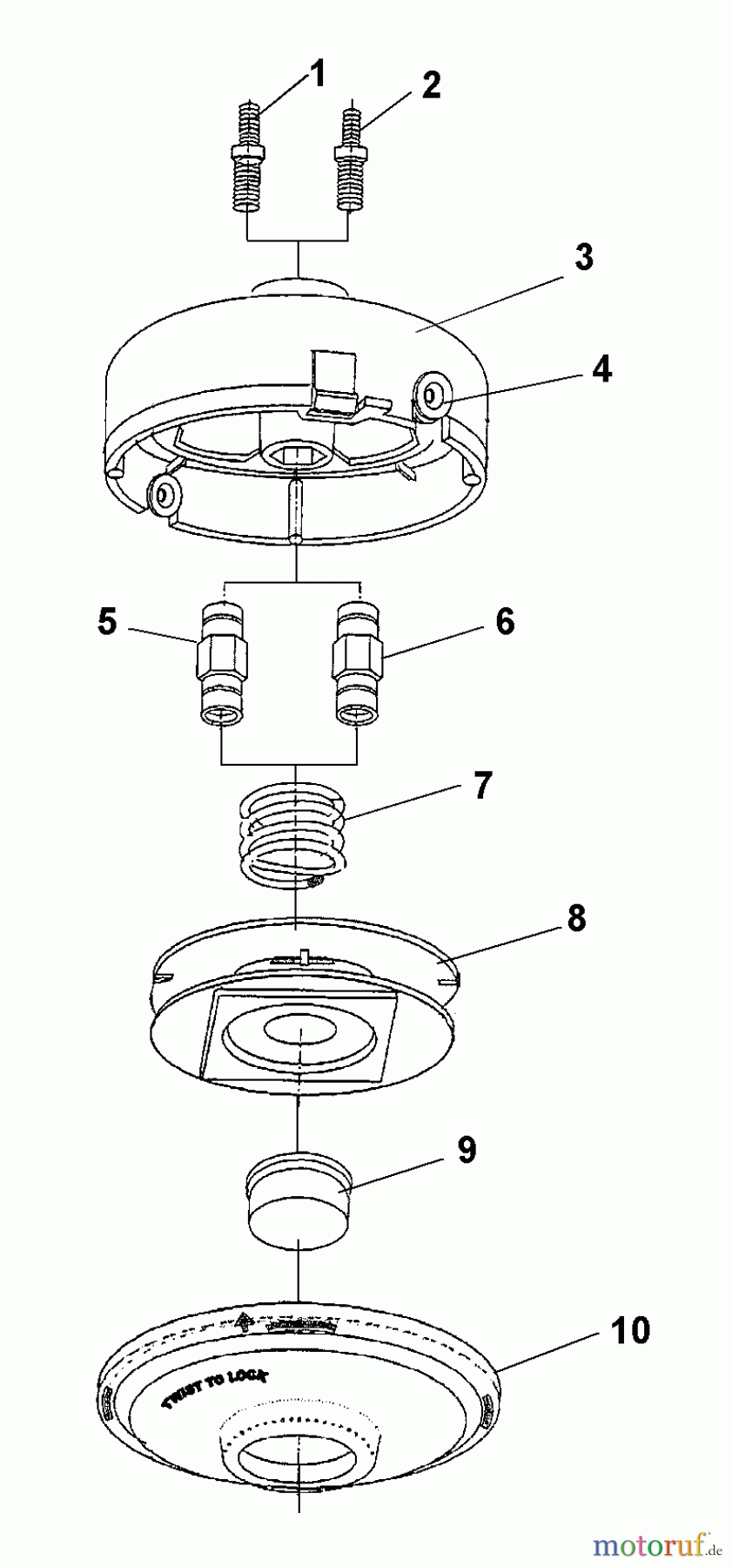  Echo Trimmer Zubehör 21560055 - Echo Semi-Auto Head Assembly Semi-Auto Head Assembly