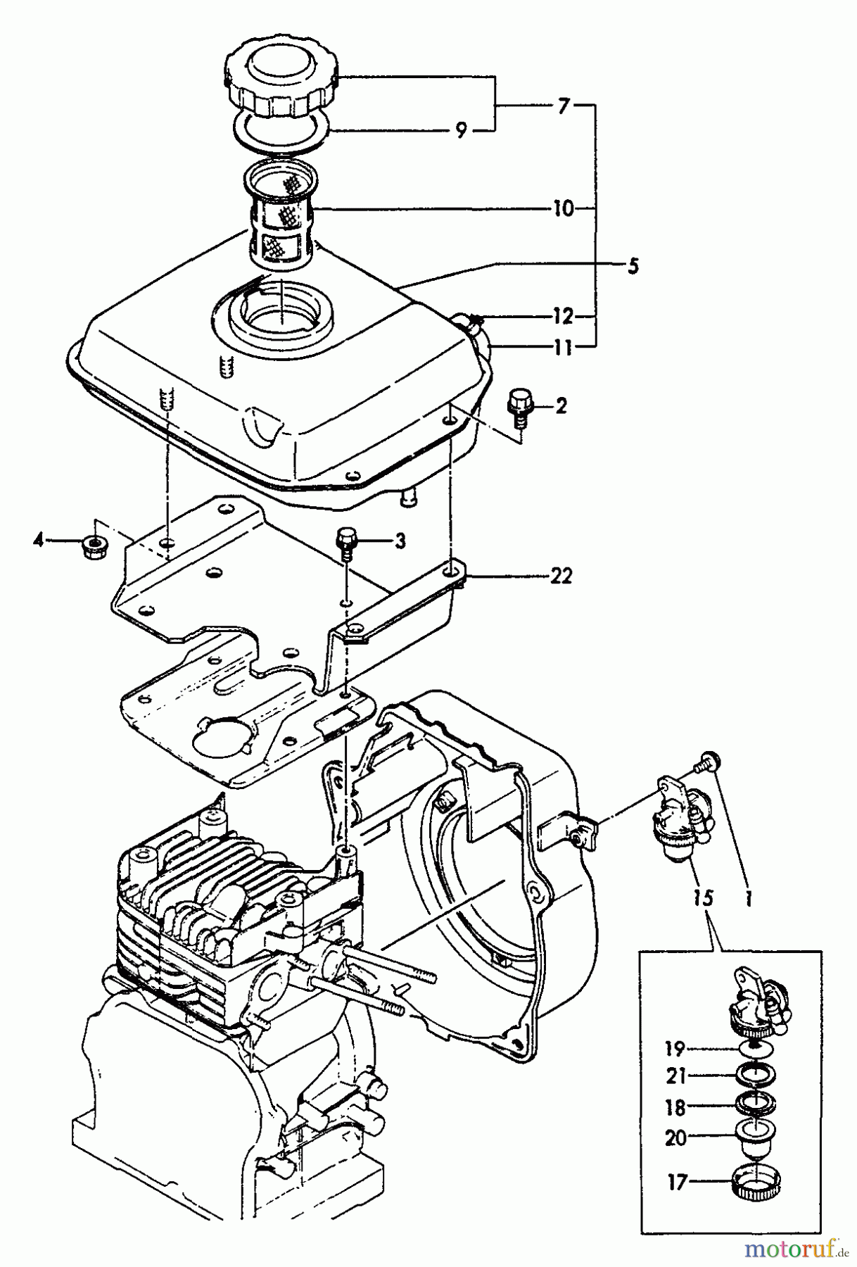 Echo Wasserpumpen WP-2000 - Echo Water Pump, S/N: A1010 - A9999 FUEL TANK