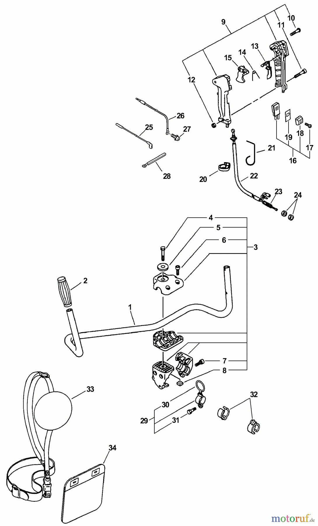  Echo Trimmer Zubehör 35130454230 - Echo U-Handle Kit U-Handle Kit