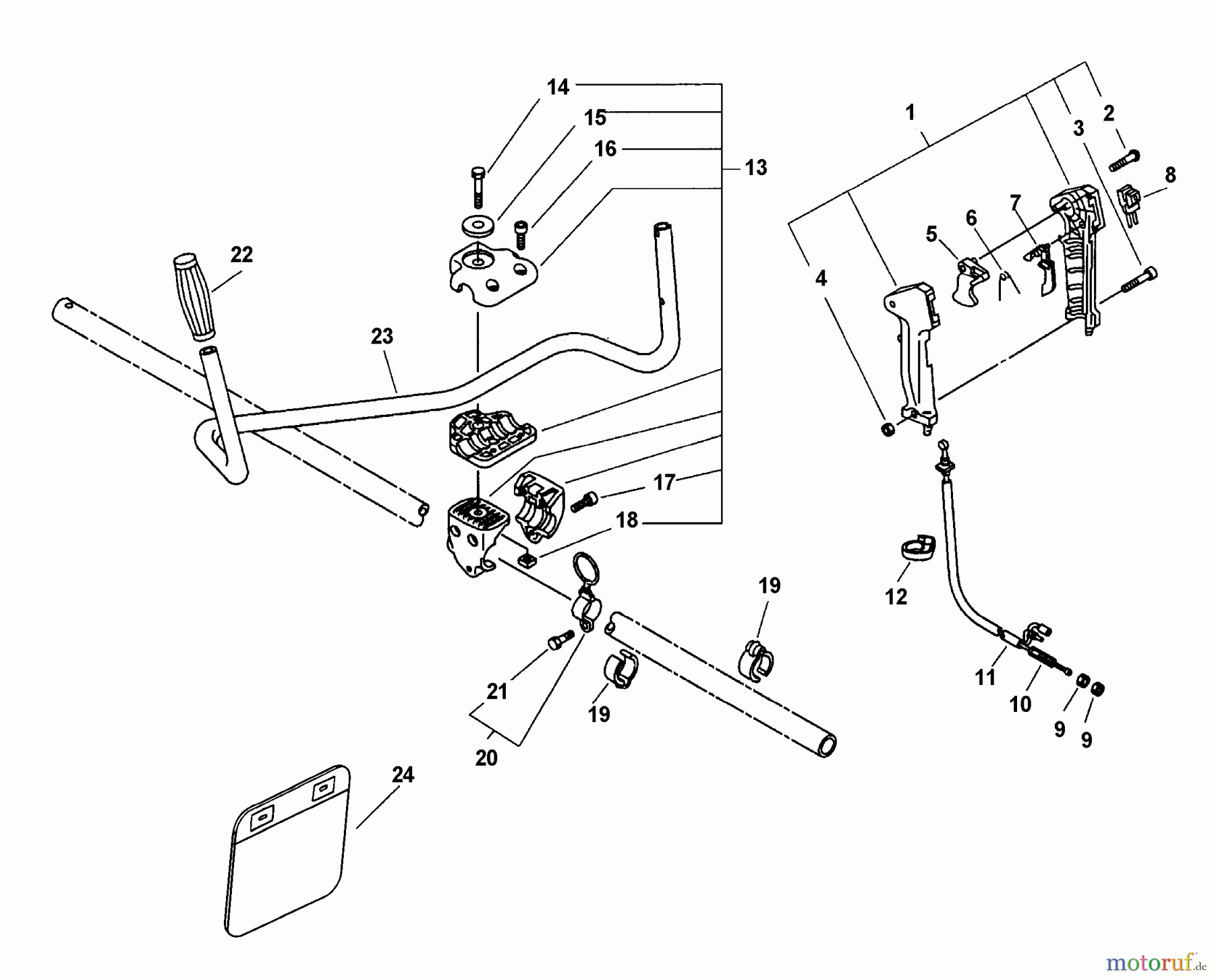 Echo Trimmer Zubehör 35130455830 - Echo U-Handle Kit U-Handle Kit