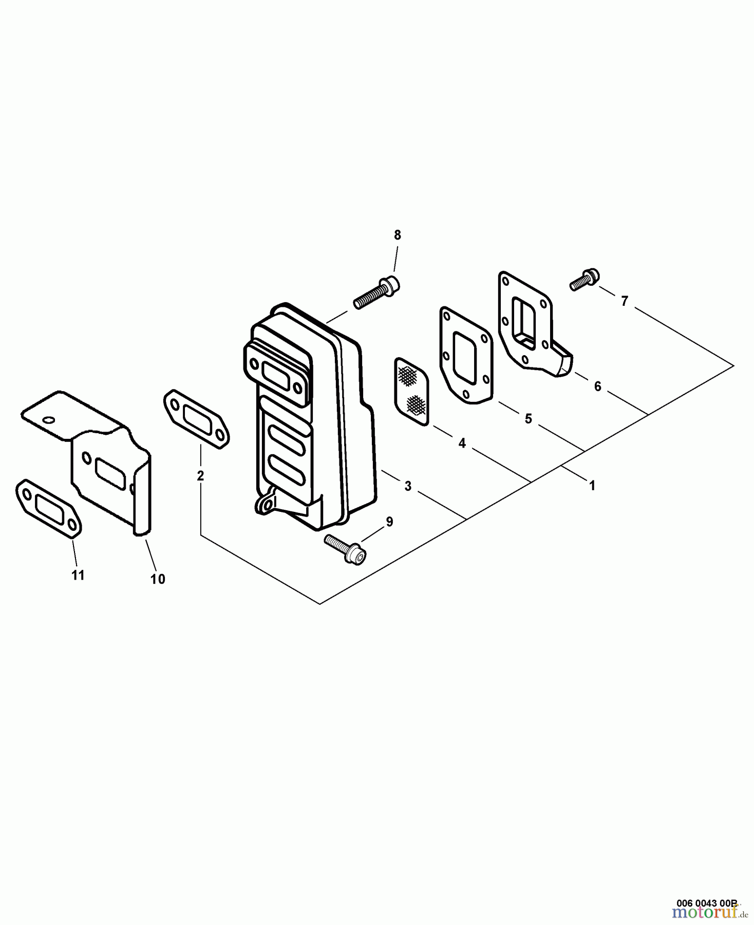  Echo Bläser / Sauger / Häcksler / Mulchgeräte	 PB-6000 - Echo Back Pack Blower (Type 1) Exhaust