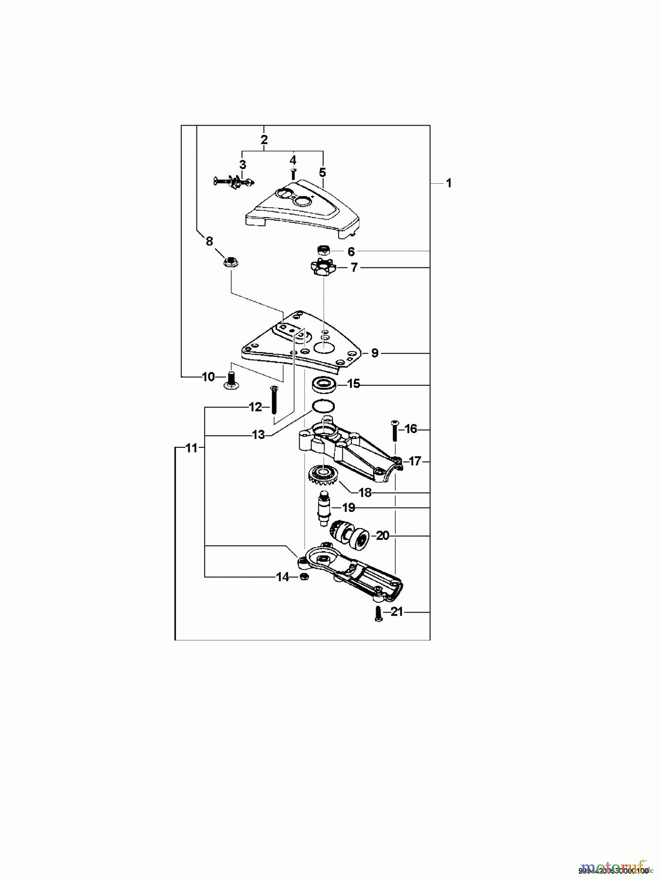  Echo Trimmer Zubehör 99944200530 - Echo Power Pruner Attachment Gear Case  S/N: 001001 - 007319