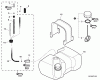 Echo PB-770H - Back Pack Blower, S/N: P05211001001 - P05211999999 Listas de piezas de repuesto y dibujos Fuel System  S/N: P05211001001 - P05211012510