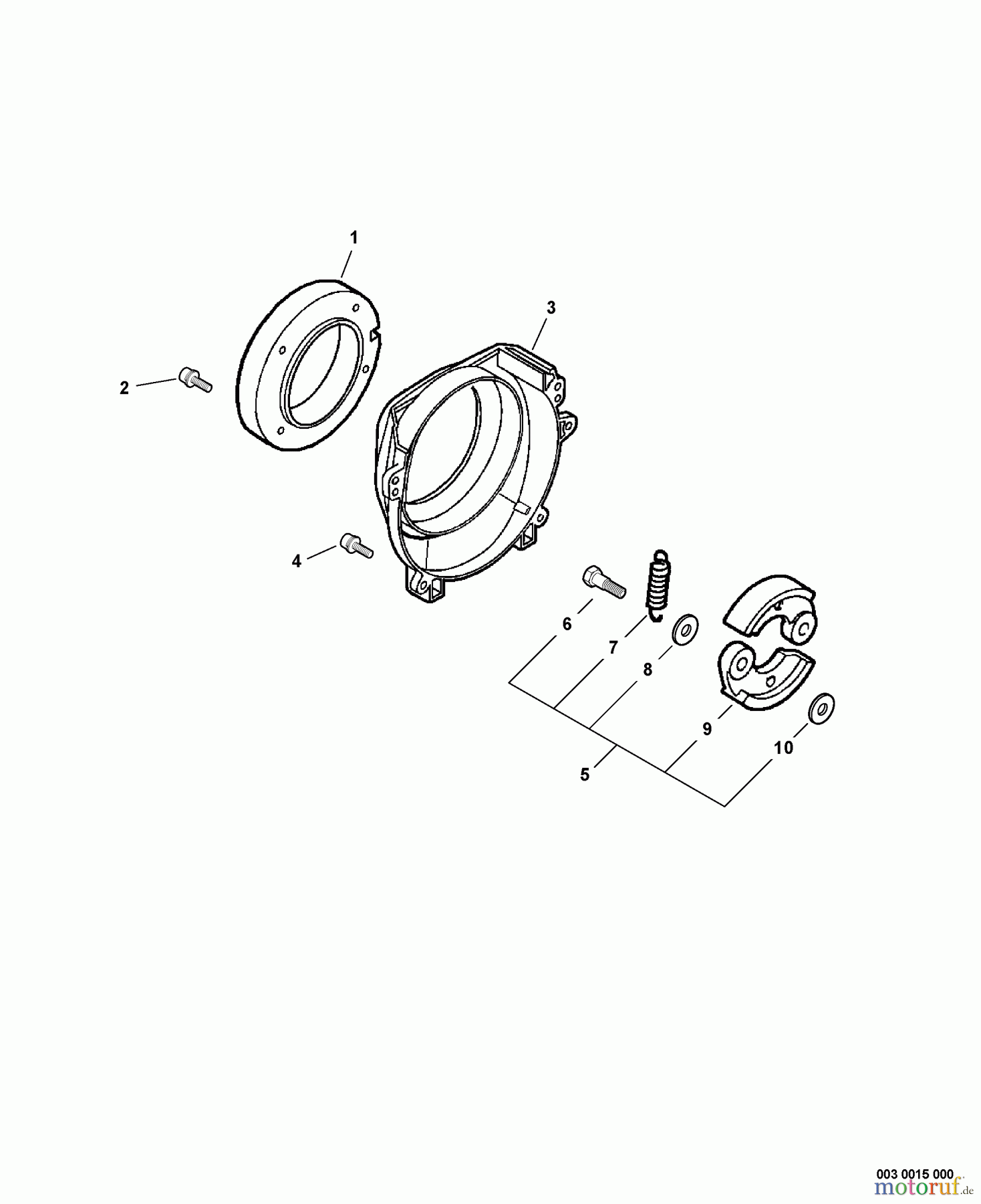  Echo Bohrer / Erdbohrer EA-500 - Echo Earth Auger, S/N: E03004001001 - E03004999999 Fan Cover, Clutch