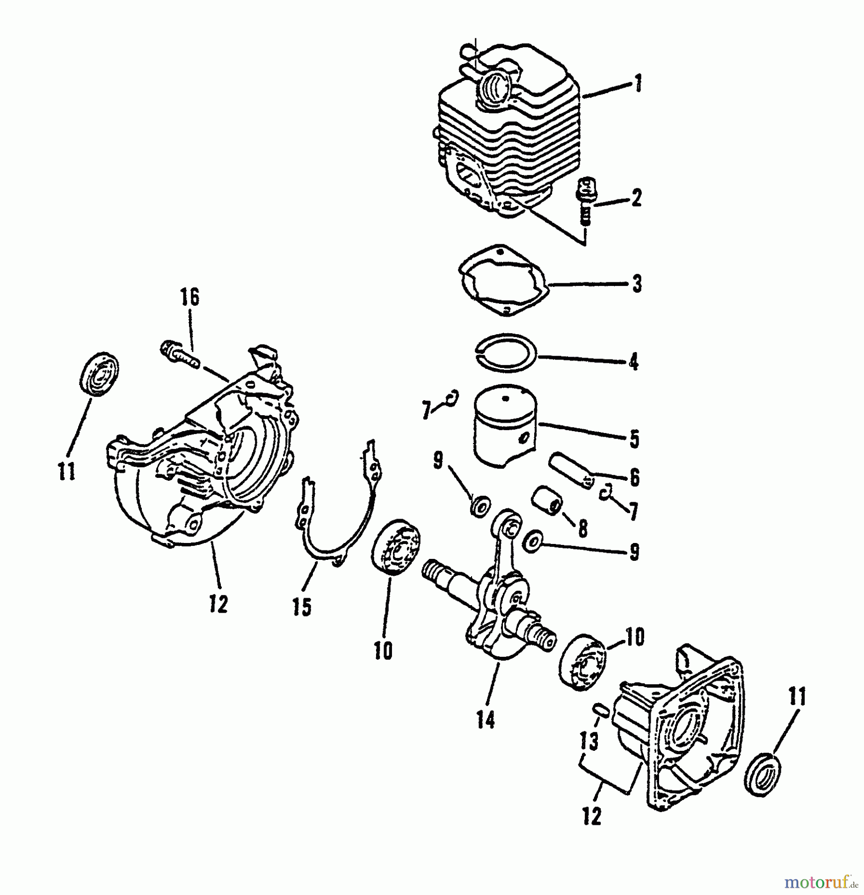  Echo Bläser / Sauger / Häcksler / Mulchgeräte	 ES-2000 - Echo Shredder/Vacuum, S/N: 001001 - 007941 Engine, Crankcase