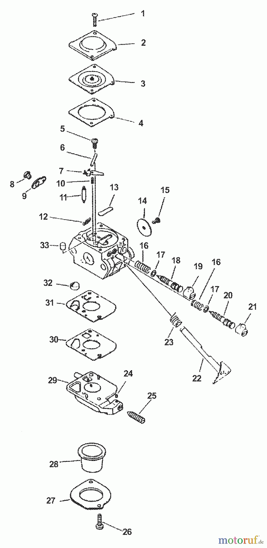  Echo Bläser / Sauger / Häcksler / Mulchgeräte	 ES-2100 - Echo Shredder/Vacuum (Type 1) Carburetor