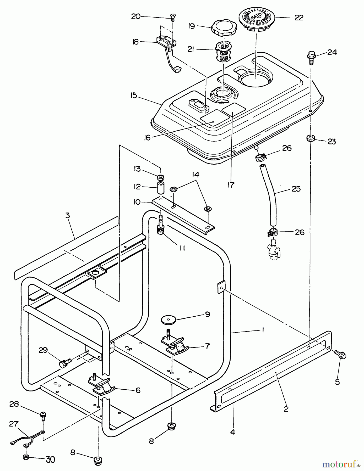  Echo Stromerzeuger EG-2400 - Echo Portable Generator Fuel System, Frame