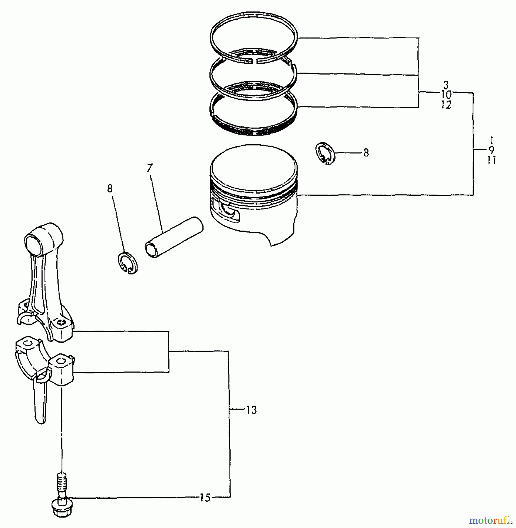  Echo Stromerzeuger EG-3500 - Echo Portable Generator, S/N: 02738 - 99999 Connecting Rod, Piston