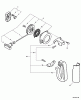 Echo ES-231 - Shredder/Vacuum, S/N: P05611001001 - P05611999999 Listas de piezas de repuesto y dibujos Starter, Side Handle