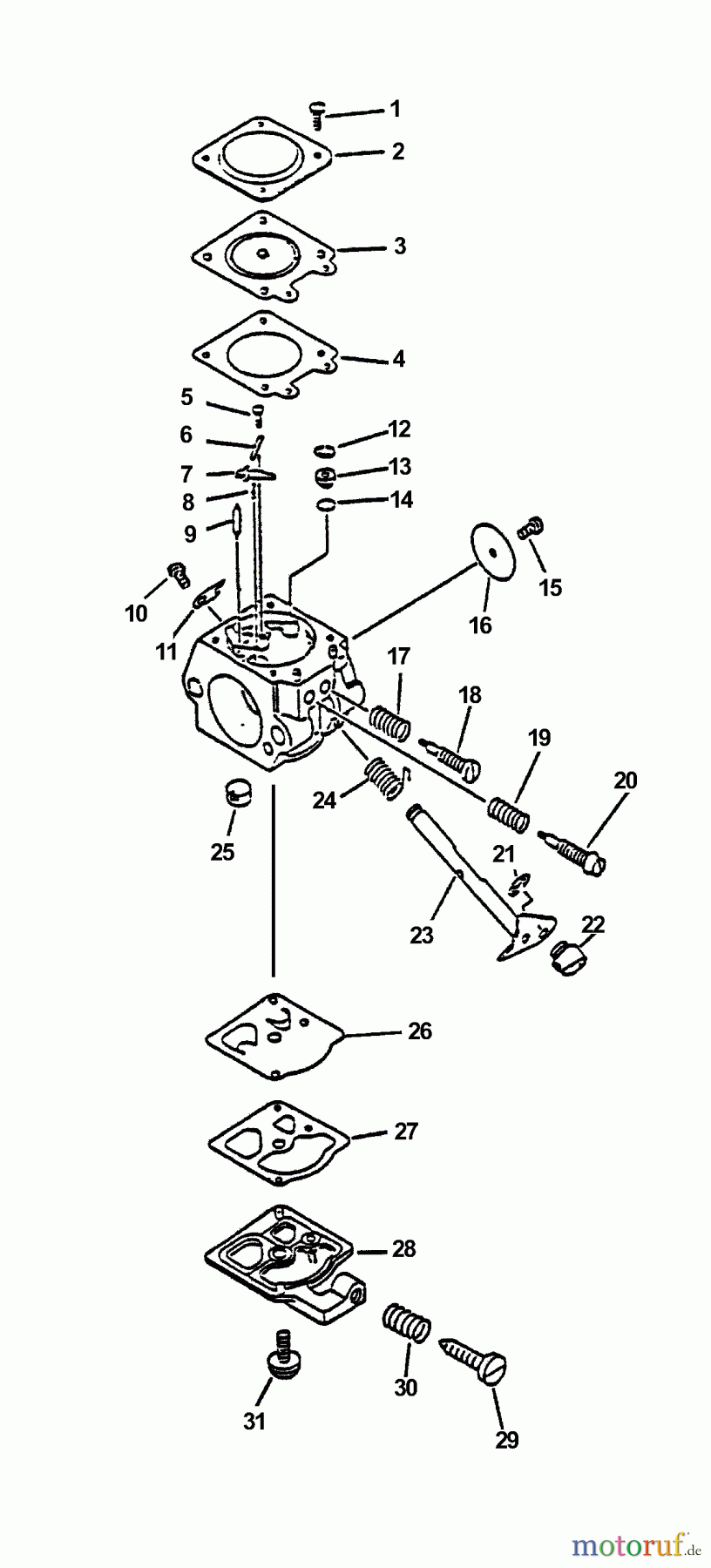  Echo Heckenscheren HC-2100 - Echo Hedge Trimmer Carburetor  S/N: 001001 - 012000
