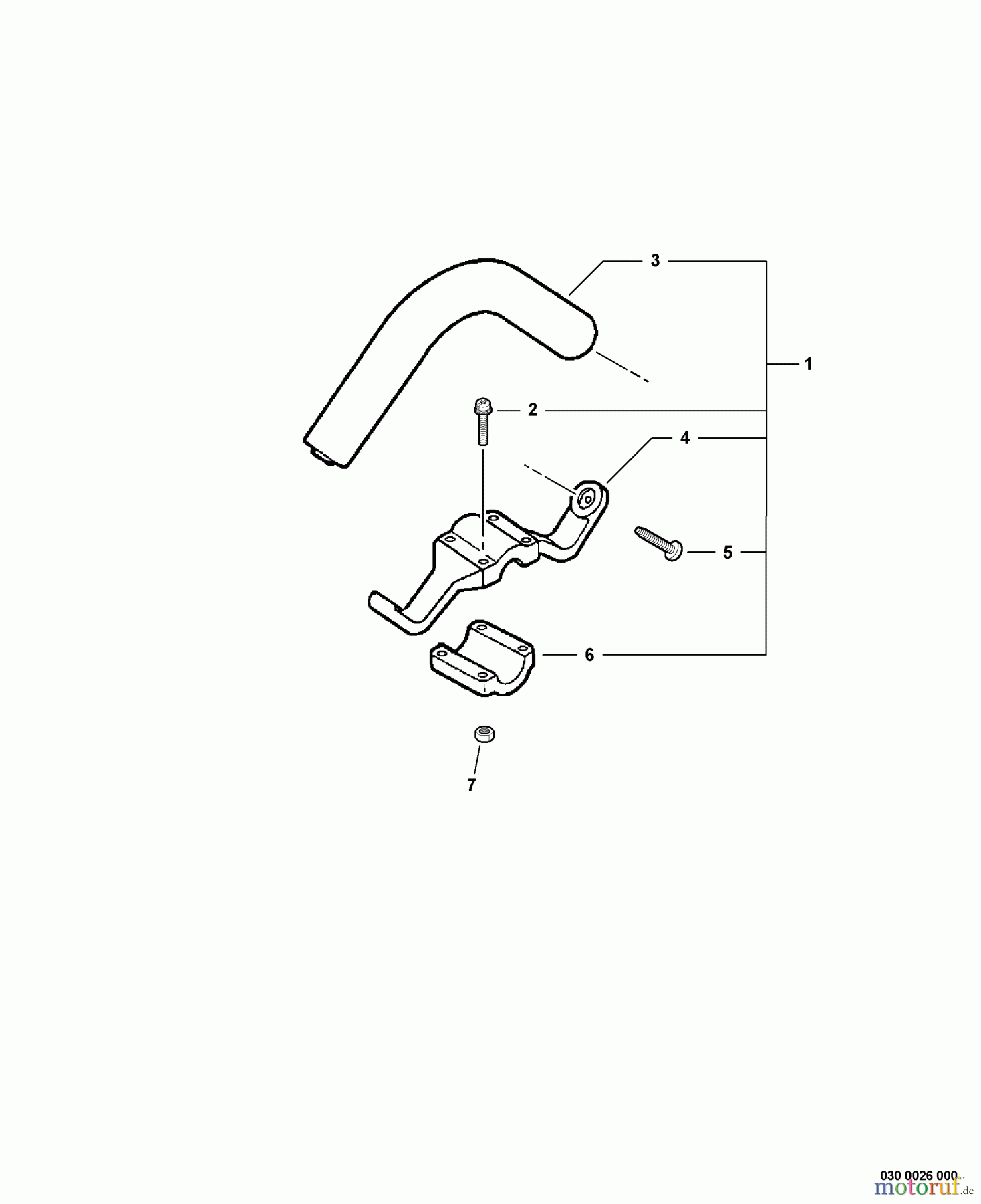  Echo Heckenscheren HCA-261 - Echo Hedge Trimmer, S/N: 02001001 - 02999999 Front Handle