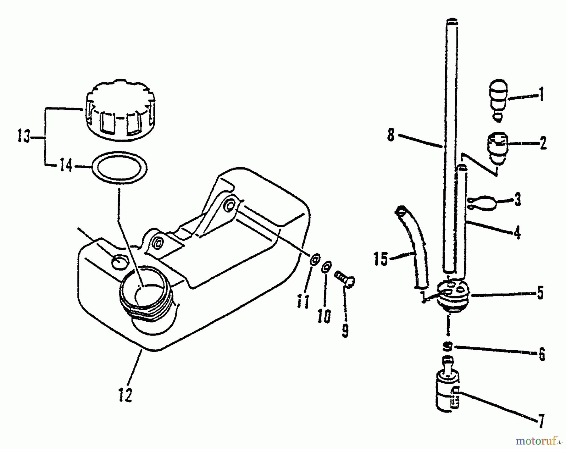 Echo Bläser / Sauger / Häcksler / Mulchgeräte PB-1010 - Echo Hand Held Blower, S/N: 219001 - 242731 Fuel System