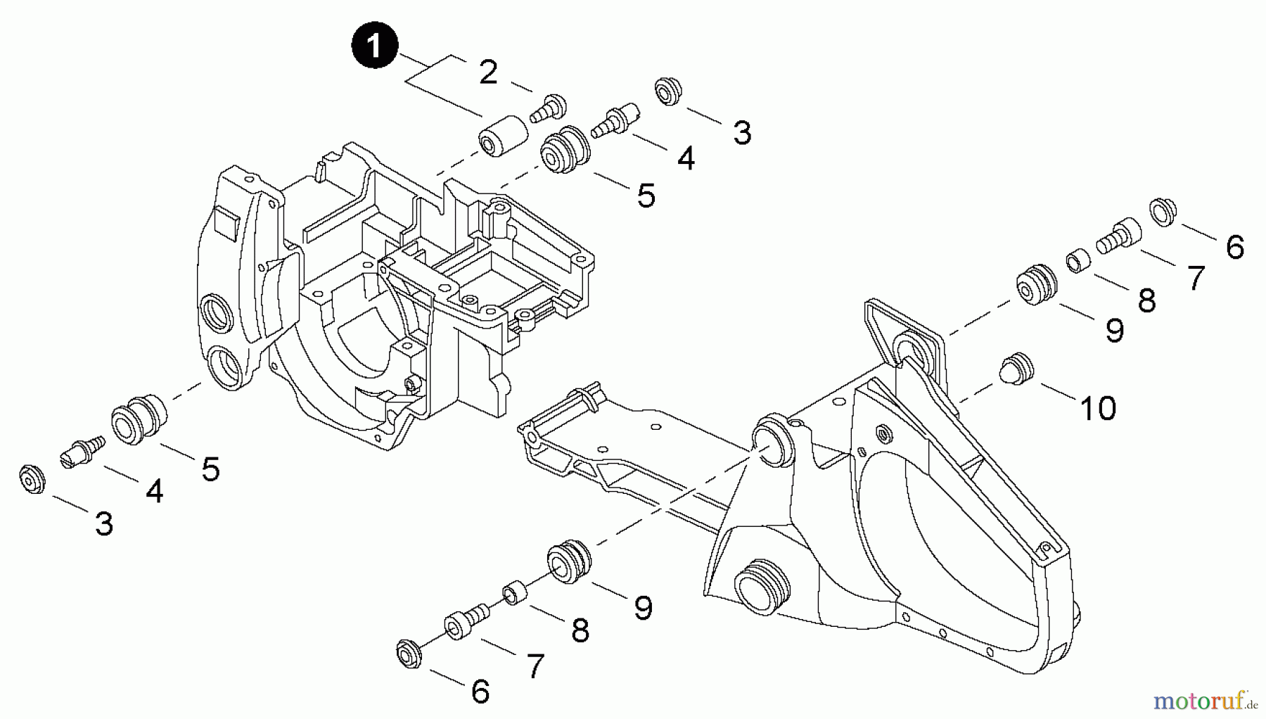 Echo Sägen, Kettensägen CS-4200ES - Echo Chainsaw, S/N: 36001001 - 36999999 Chain catcher, Cushions
