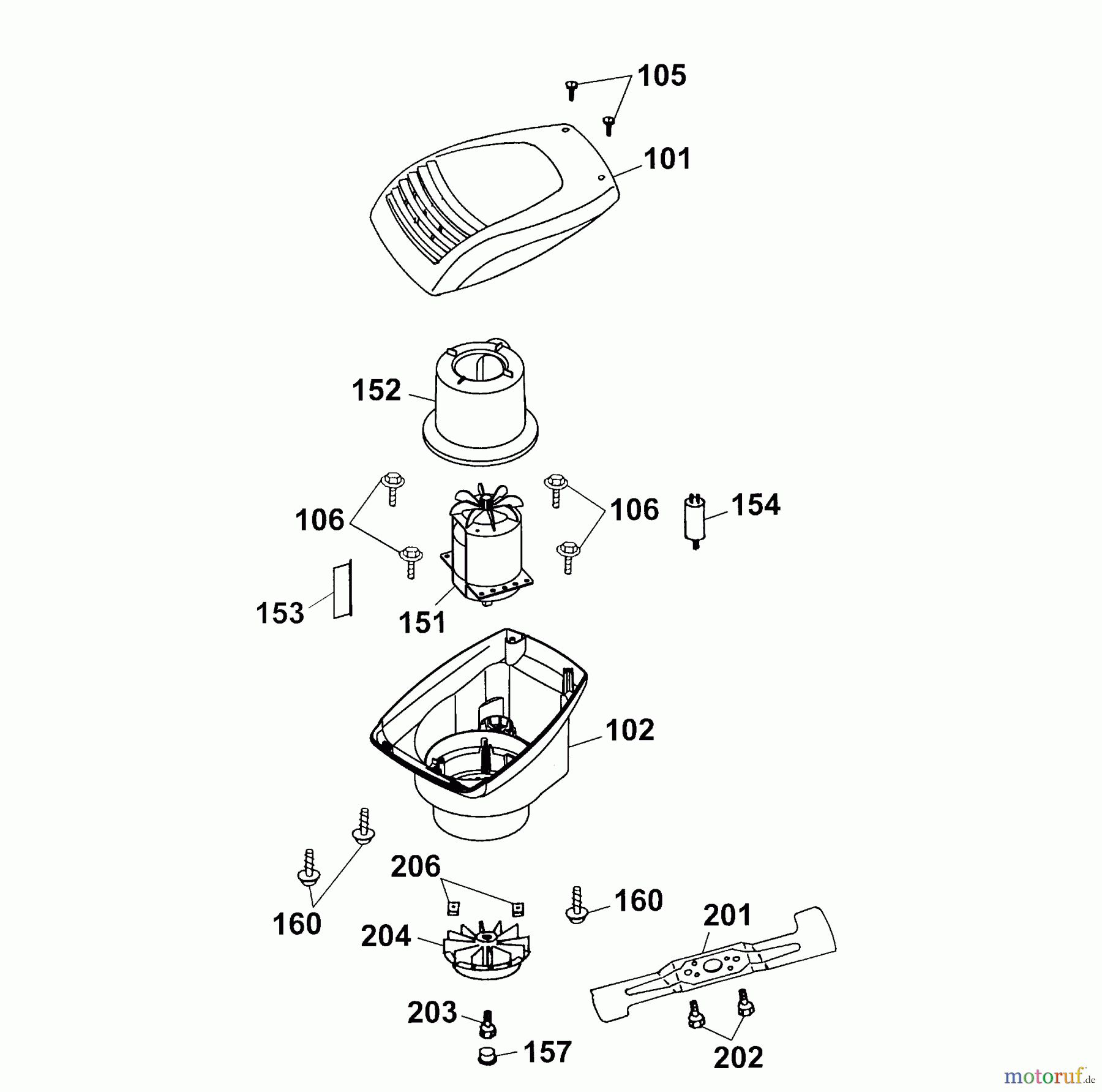 Wolf-Garten Electric mower Esprit 40 E 4020680 Series A, B  (2003) Electric motor, Blade