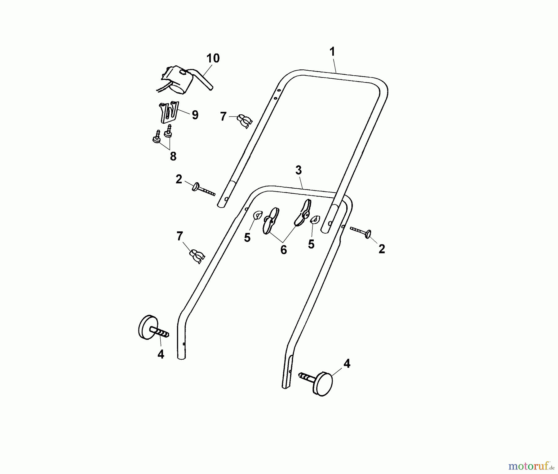  Wolf-Garten Electric mower Esprit 32 E 4912883 Series B, C  (2002) Handle
