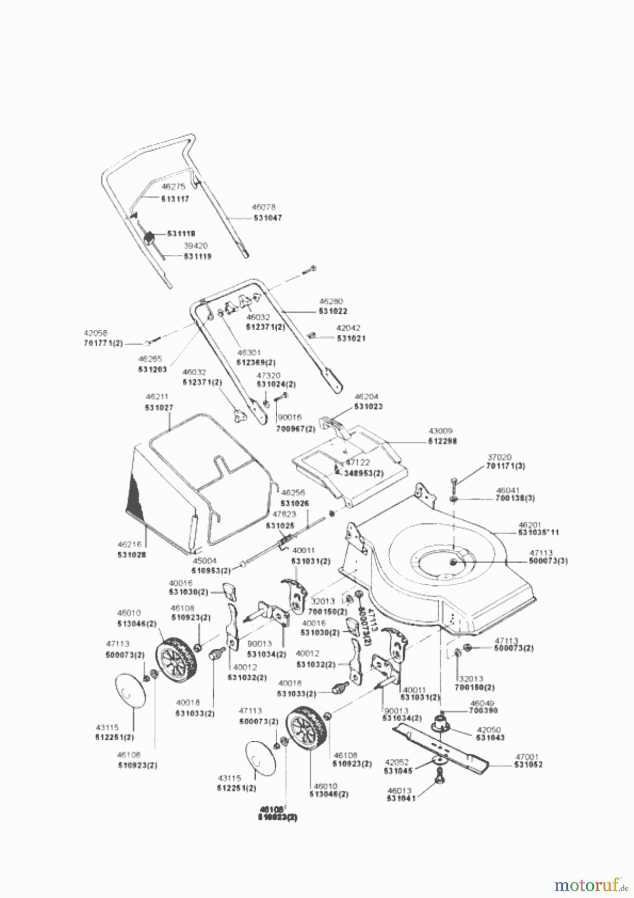  GHD Gartentechnik Benzinrasenmäher MD 460 B Seite 1