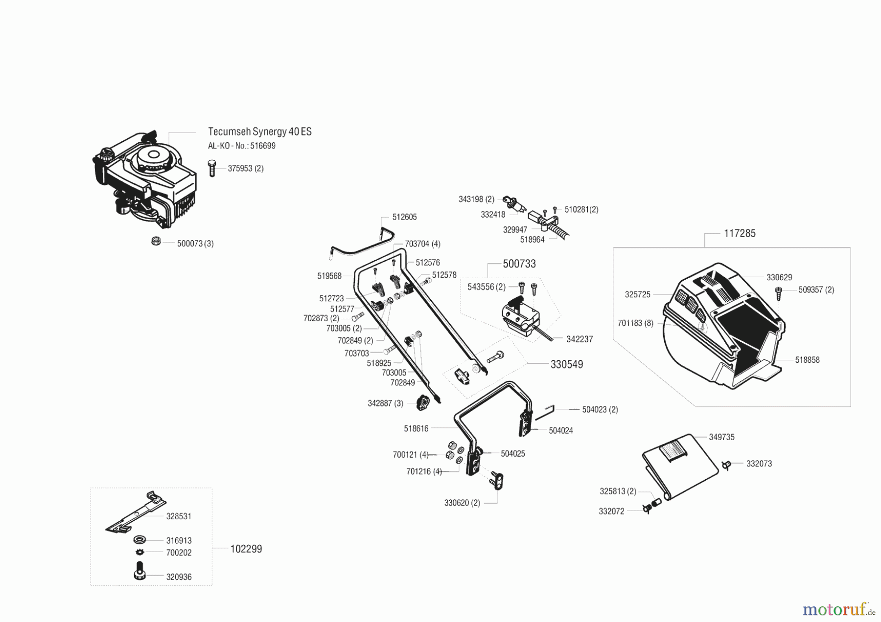 AL-KO Gartentechnik Benzinrasenmäher Turbo Silent HRE 06/1995 - 04/1996 Seite 5