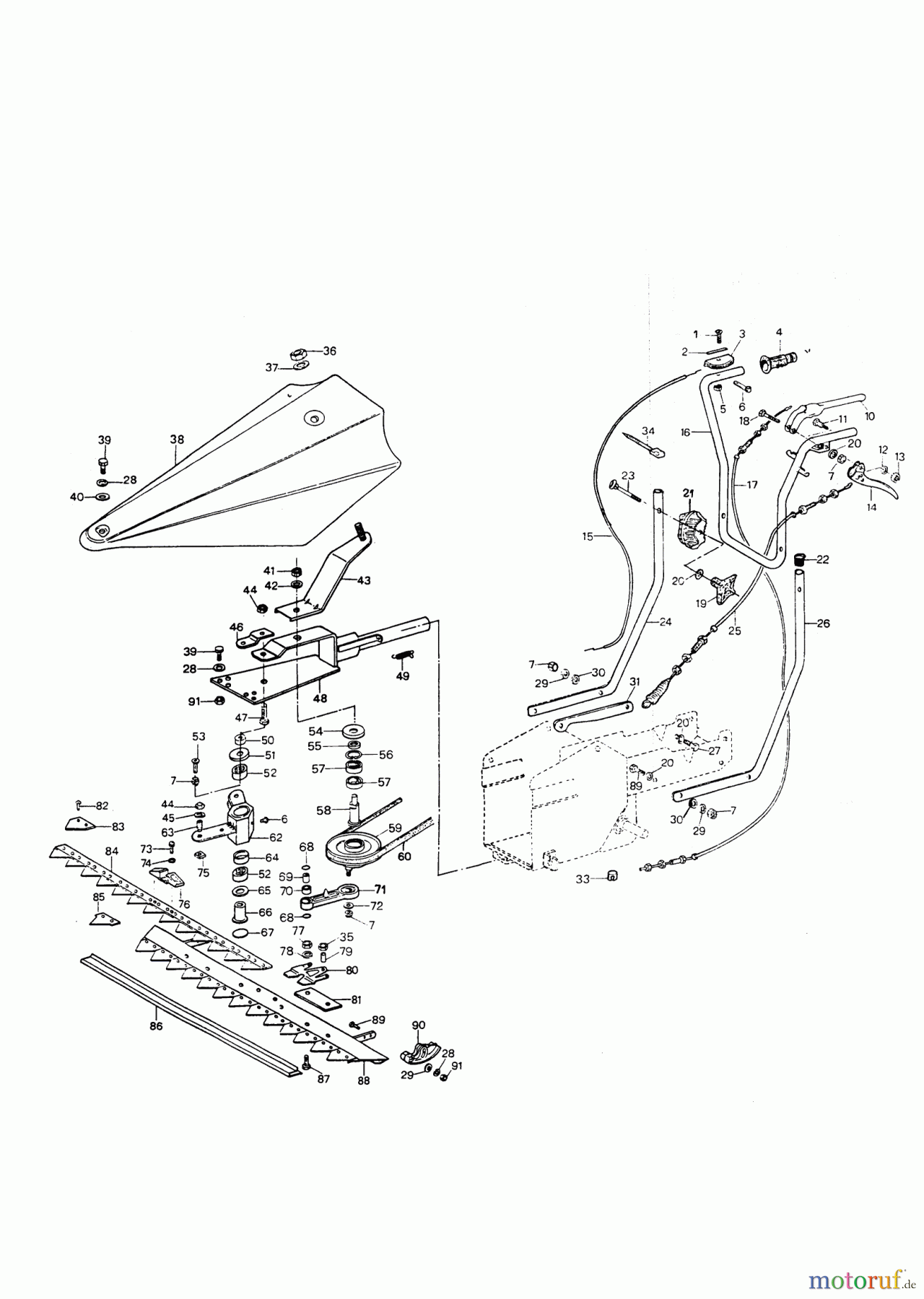 AL-KO Gartentechnik Balkenmäher BM 660 ab 10/1995 Seite 1