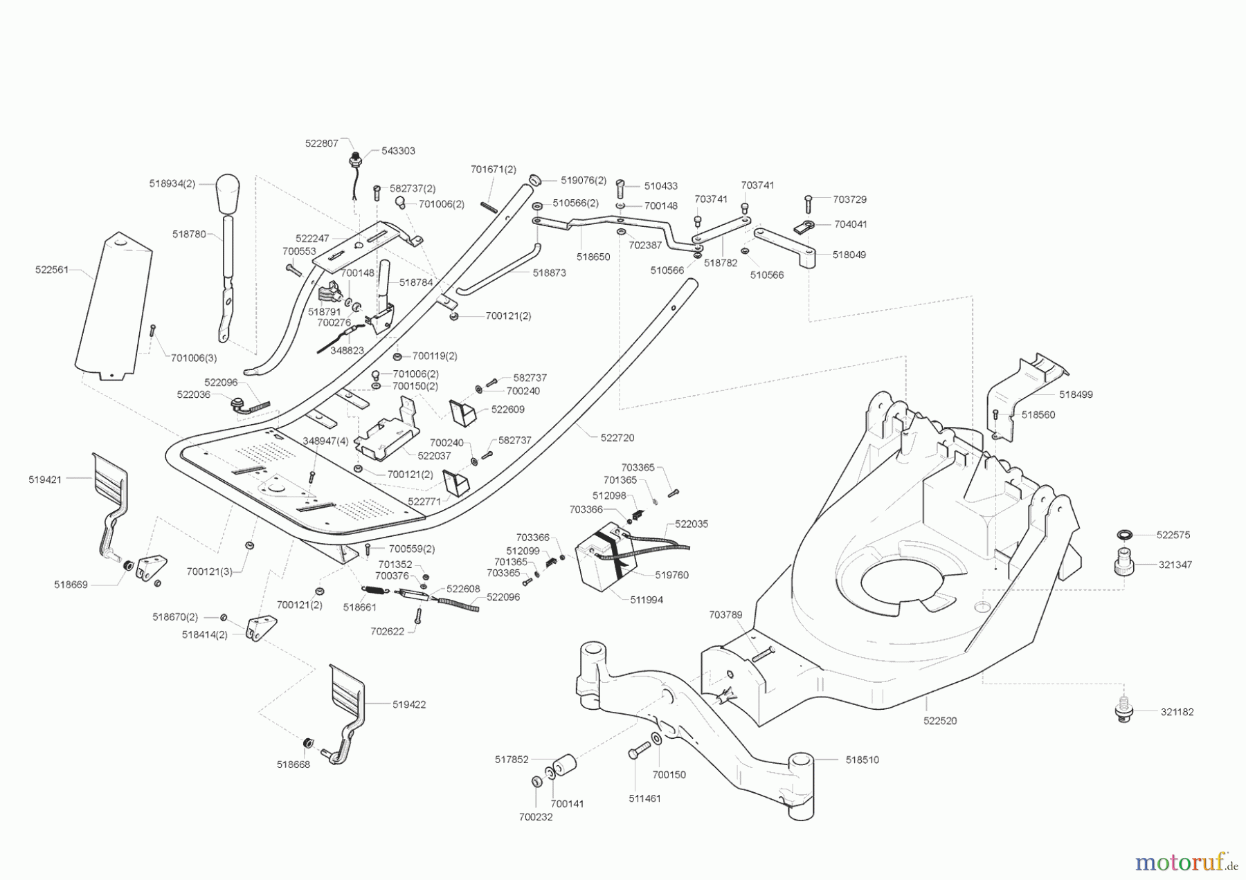 AL-KO Gartentechnik Aufsitzmäher Ride on 800 ab 06/1996 Seite 1
