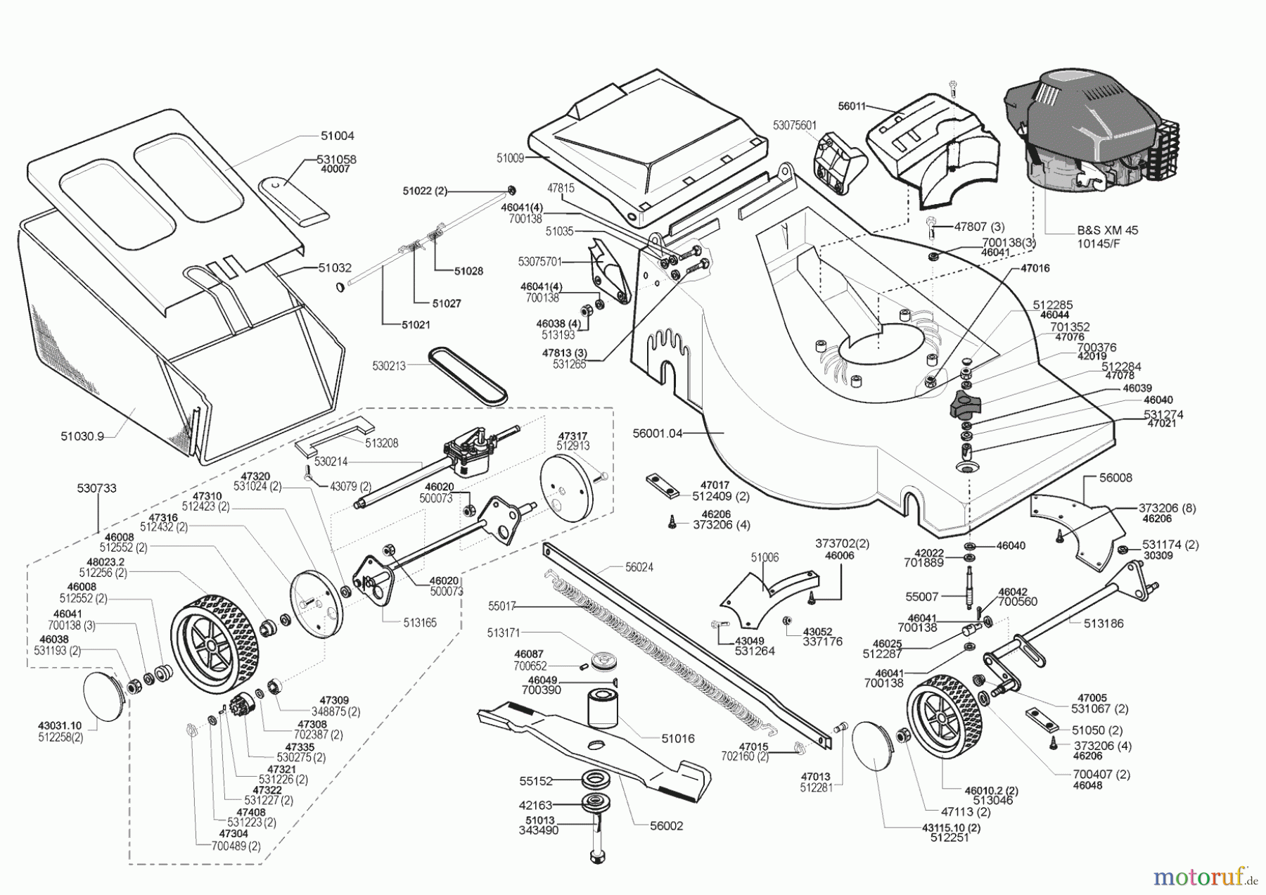  AL-KO Gartentechnik Benzinrasenmäher Sunline 564 S ab 10/1998 Seite 1