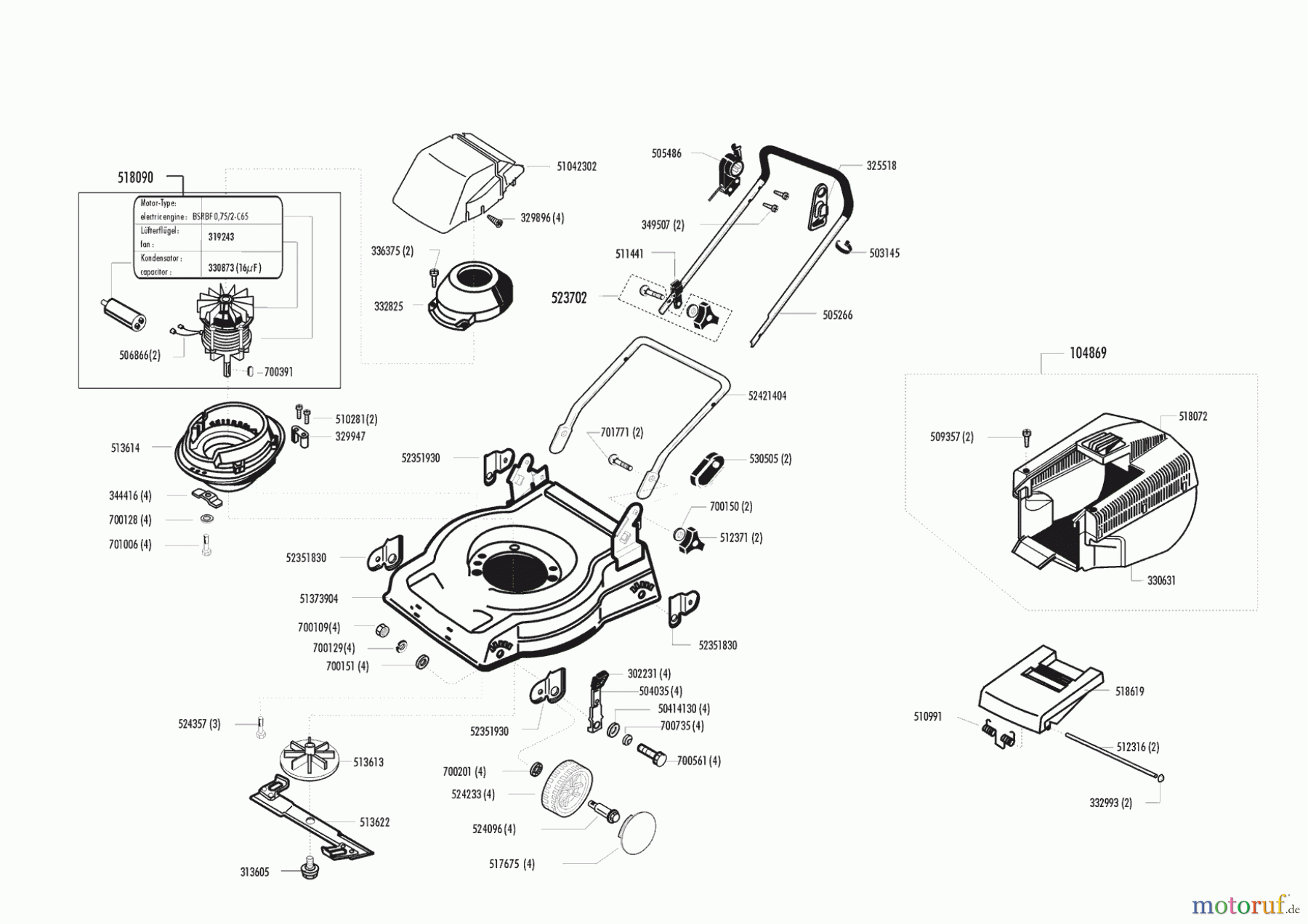 AL-KO Gartentechnik Elektrorasenmäher Rasaero 480E ab 03/1999 Seite 1