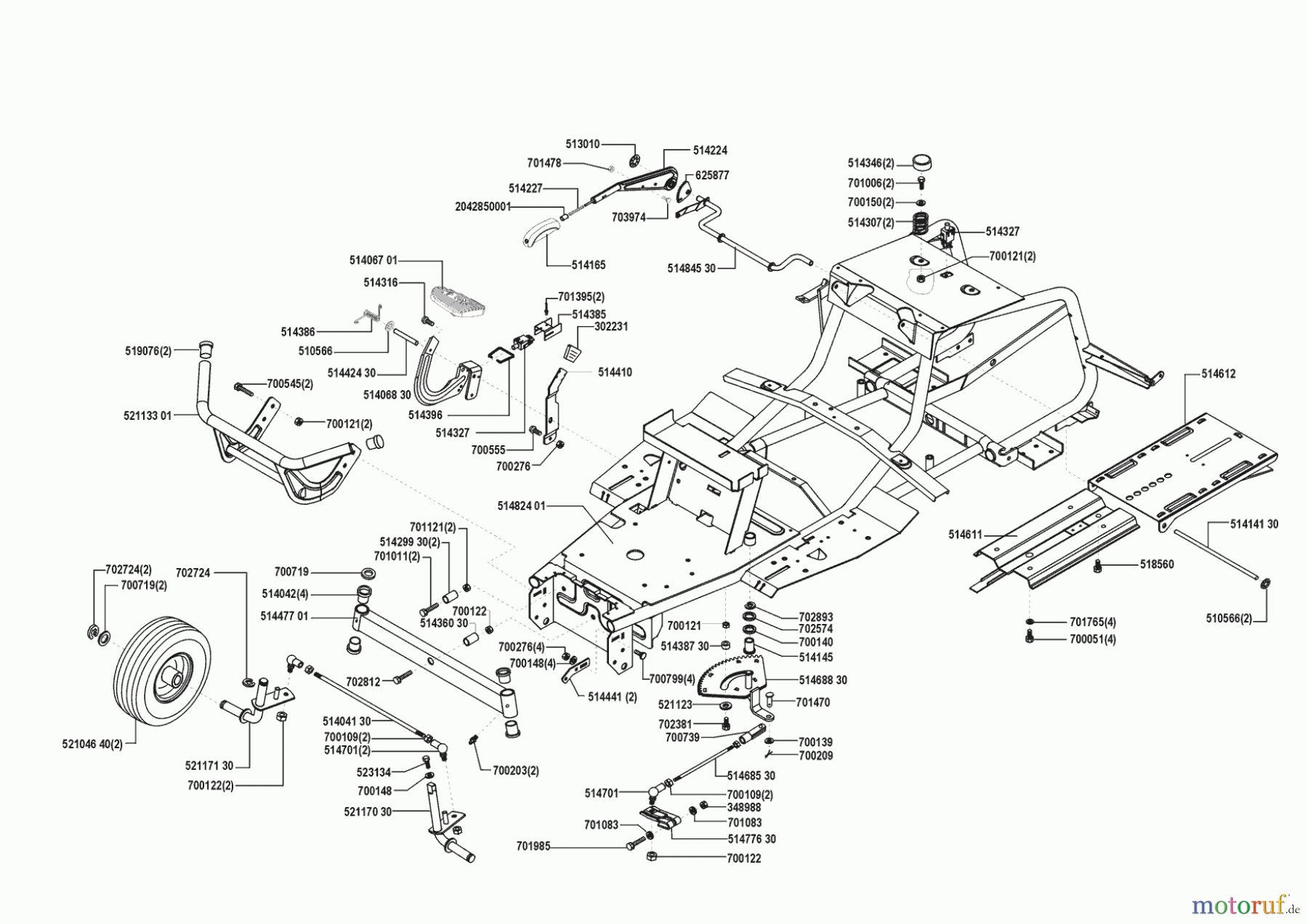  Concord Gartentechnik Rasentraktor T17-102 HD 02/2000 - 01/2001 Seite 2