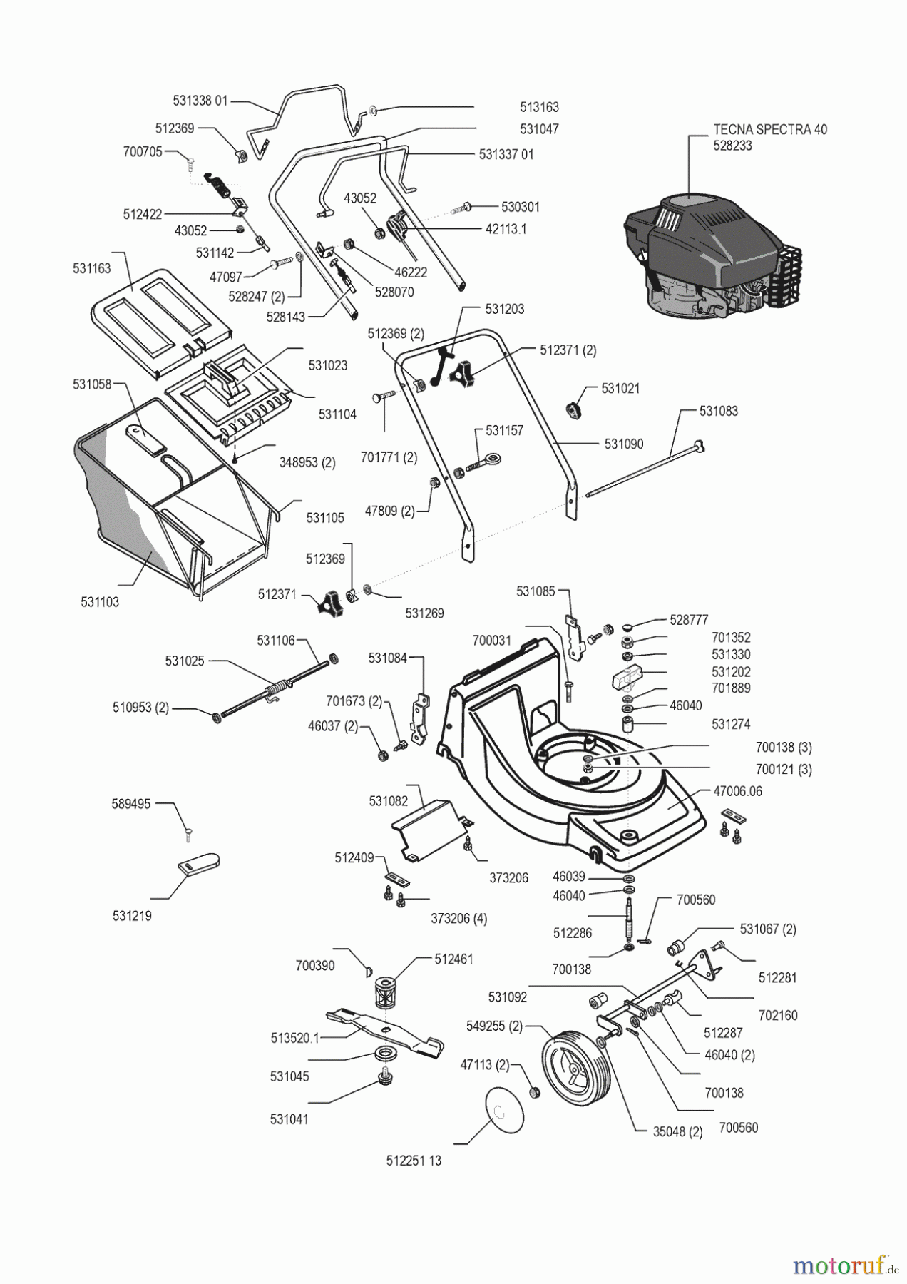AL-KO Gartentechnik Benzinrasenmäher Gardenia RTS 5045 GB ab 02/2000 Seite 1