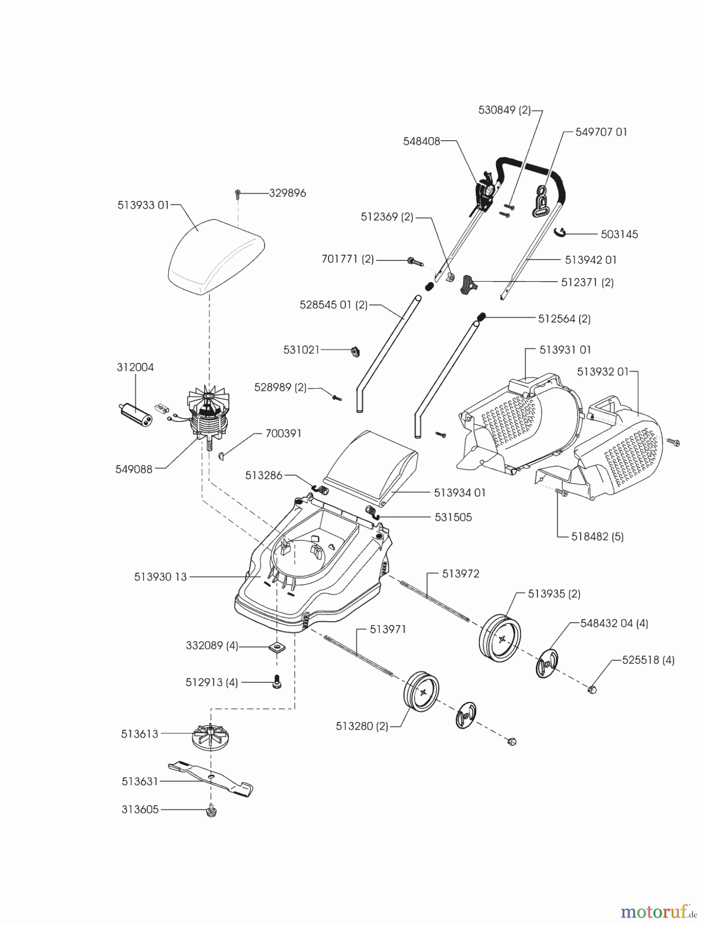 Hanseatic Gartentechnik Elektrorasenmäher 38 E ab 11/2000 Seite 1