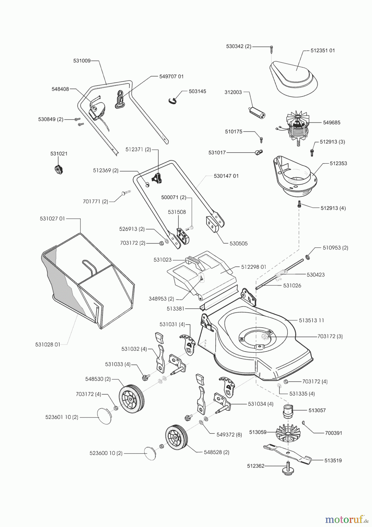  Secura Gartentechnik Elektrorasenmäher 1140 E ab 12/2000 Seite 1